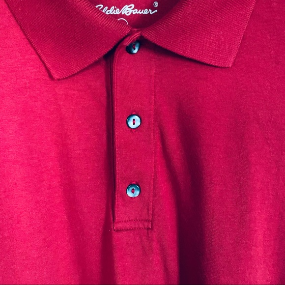 Men’s XL EDDIE BAUER Reddish / Maroon Pima Cotton Polo Shirt Next to New EXC - Picture 8 of 12